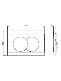 Клавиша смыва Jacob Delafon E36496-00 белый глянцевый